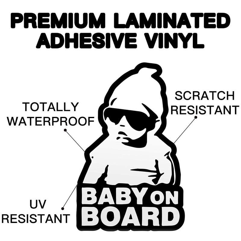FINENIC Baby on Board Sticker for Cars (2 PCS) Baby on Board Sign Decal No Need for Suction Cup or Magnets Strong Adhesive/Removable/Reflective/Waterproof - Image 4